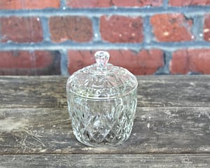 Vintage Clear Cut Glass Covered Sugar Bowl | Whispering City RVA