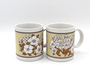 Vintage Japan Dogwood Flower Coffee Mugs Set | Whispering City RVA