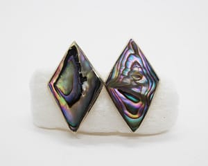 Taxco Signed Silver & Abalone Shell Earrings at whisperingcityrva.com