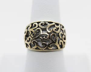 Vintage Silver Swirl Design Ring Size 8.5 | Whispering City RVA
