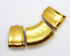 Anne Klein AK Signed Modernist / Brutalist Matte Jewelry Set - Earrings & Scarf Ring at whisperingcityrva.com