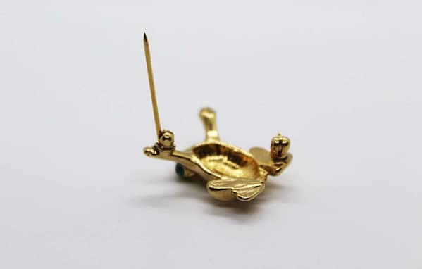 Napier Signed Small Gold Tone Frog Brooch Pin at whisperingcityrva.com