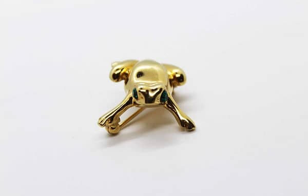 Napier Signed Small Gold Tone Frog Brooch Pin at whisperingcityrva.com