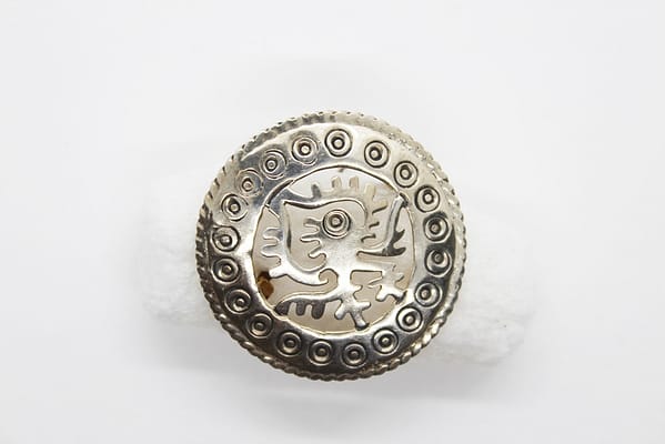 Vintage Taxco Signed 925 Sterling Silver Spider Monkey Ozomatli Brooch by artisan P Lugo at whisperingcityrva.com