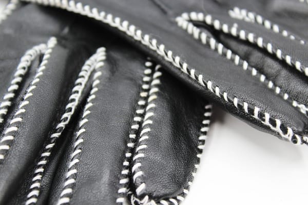 Vintage Grandoe Ladies Gloves Black Leather Bracelet Length Size 7 | Whispering City RVA