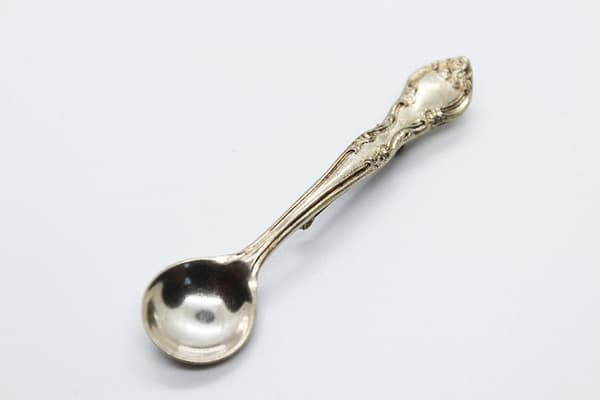 Sterling Silver Salt Spoon Brooch Lapel Pin at whisperingcityrva.com