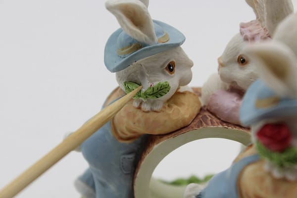 Rustic Rabbit Couple Love Bunnies Vintage Napkin Rings at whisperingcityrva.com