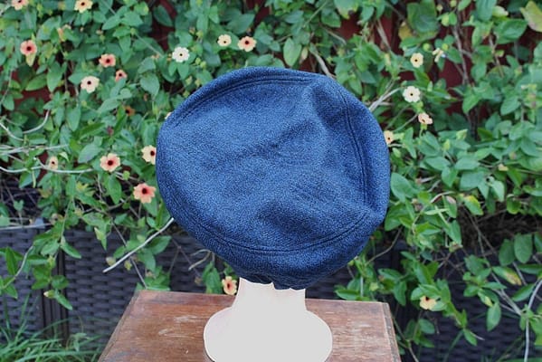 1960s Customized by Howard Shell Two Tone Blue Tweed Oversized Structured Beret at whisperingcityrva.com