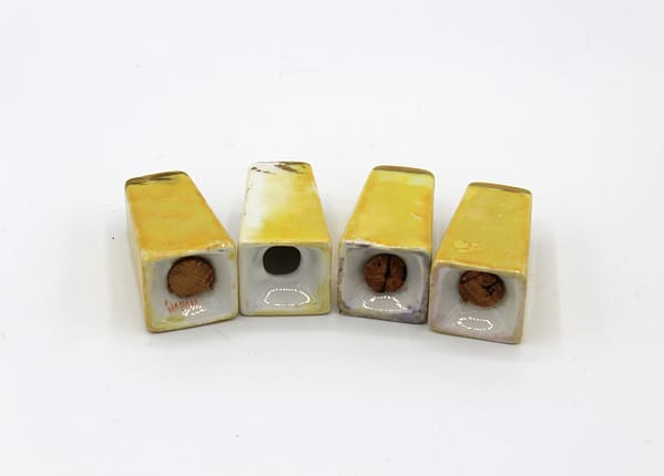 Vintage Yellow & Gold Lusterware Salt & Pepper Shaker Set | Whispering City RVA