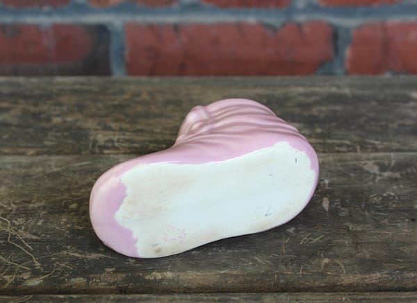 Vintage Pink Ceramic Baby Bootie Shoe Planter | Whispering City RVA