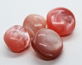 Vintage Lucite Moonglow Pink Shank Buttons - Set of 4 - Historical Costuming, Sewing Supplies at Whispering City RVA