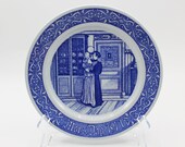 1971 Rorstrand – Mors Dag – Blue and White Decorative Collectors Mother’s Day Plate – Sweden at Whispering City RVA