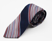 Mid Century Gian Paolo Narrow Italian Mens Necktie Tie - 56.25" L x 3" W - Vintage, MCM Retro Mod, Classic, Sleek, Posh, Traditional Elegant