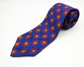 Young Men's Shop Standard Silk Mens Necktie Tie - 53" L x 3.25" W - Vintage, Retro, Geometric, Classic, Scholarly, Sophisticated, MCM, Edgy